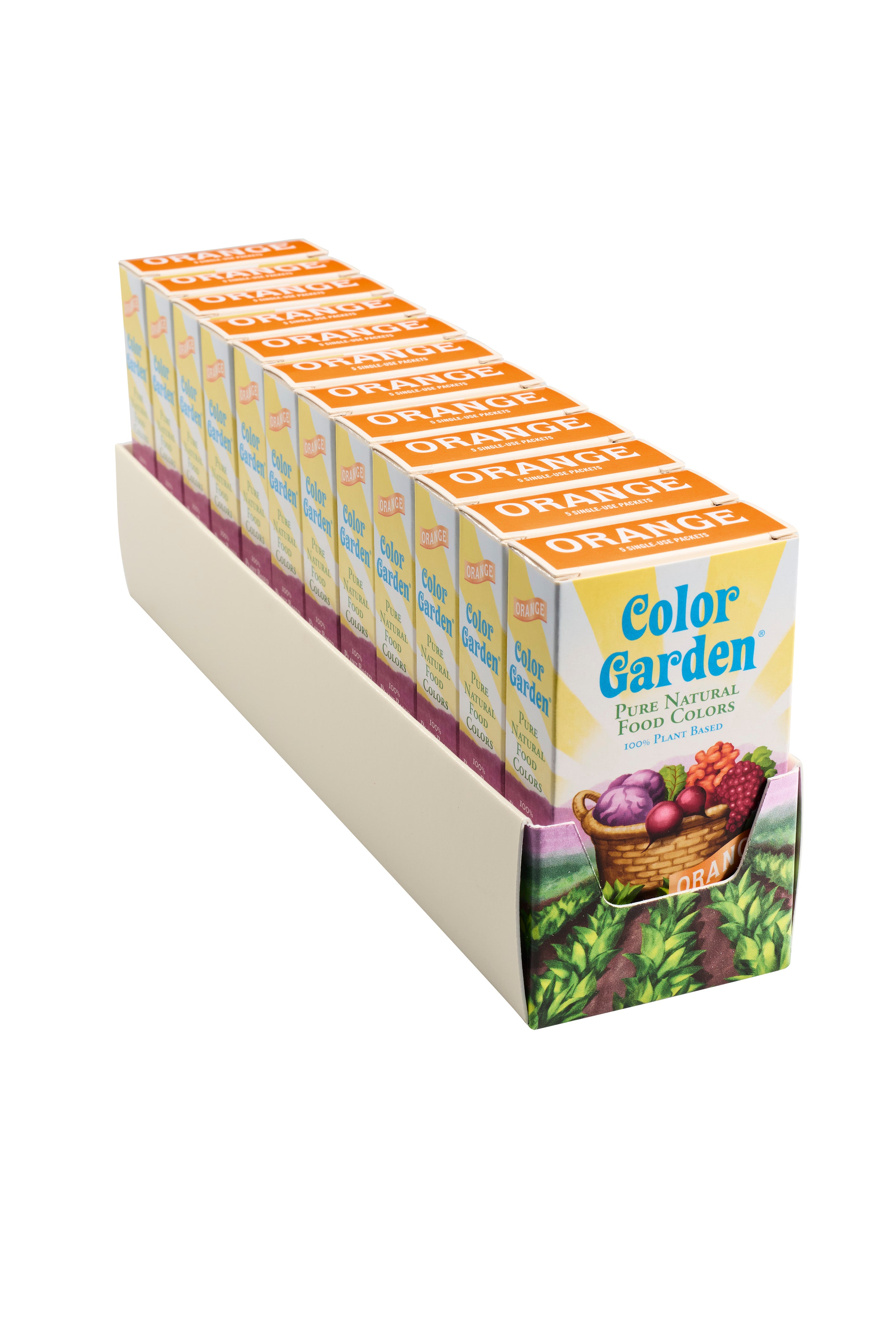 case of Color Garden orange colors