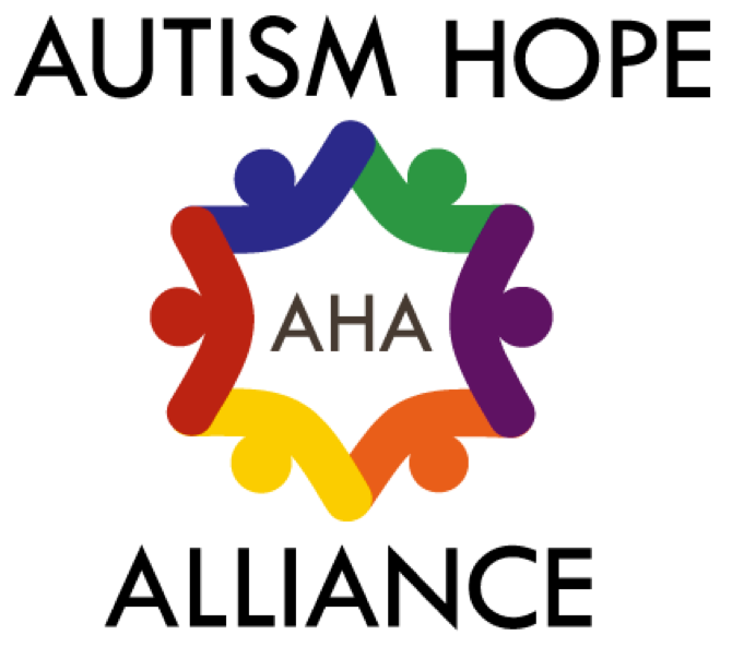 Logo of Autism Hope Alliance with colorful interlocking shapes on a white background