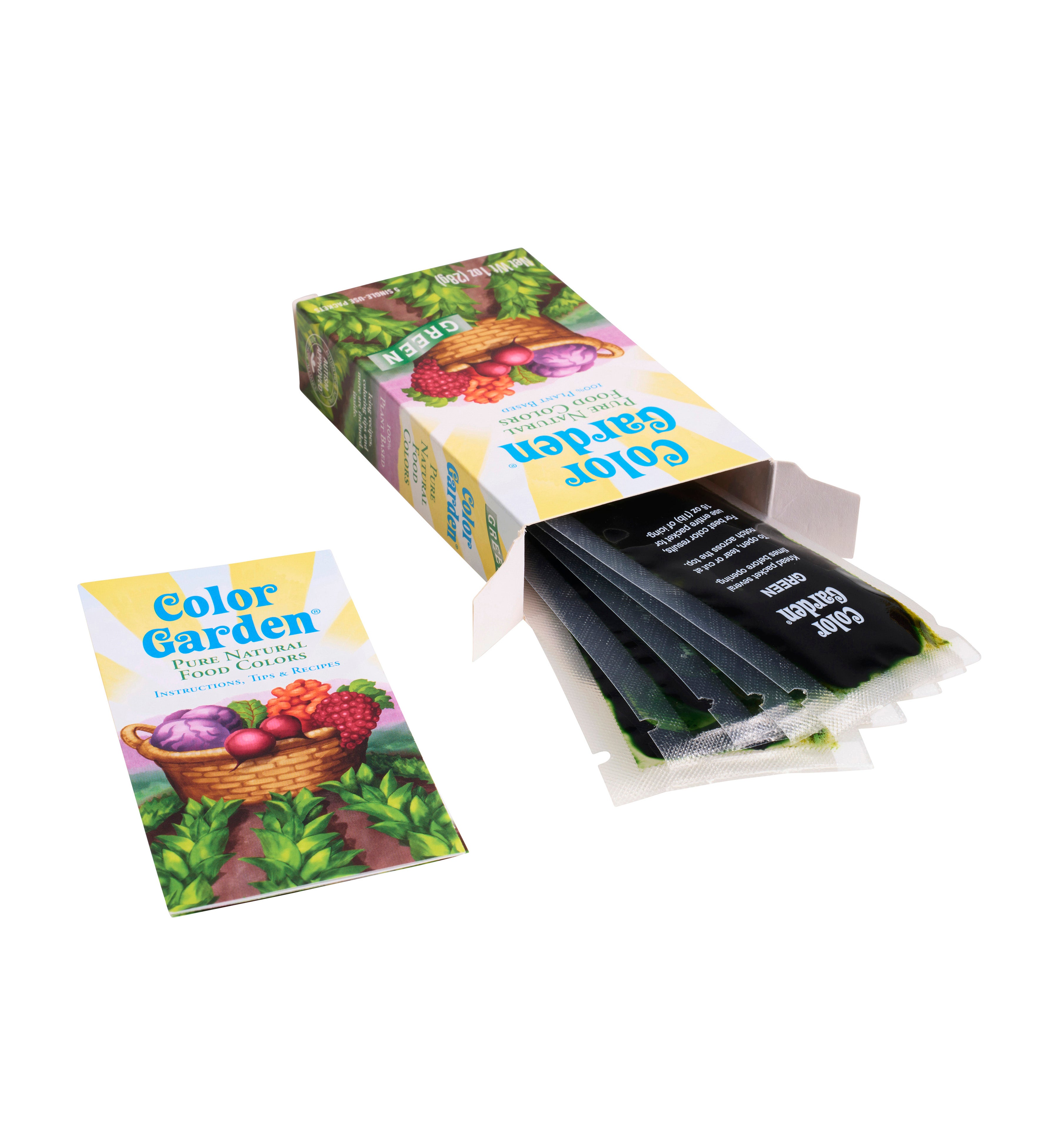 open box of color garden green color