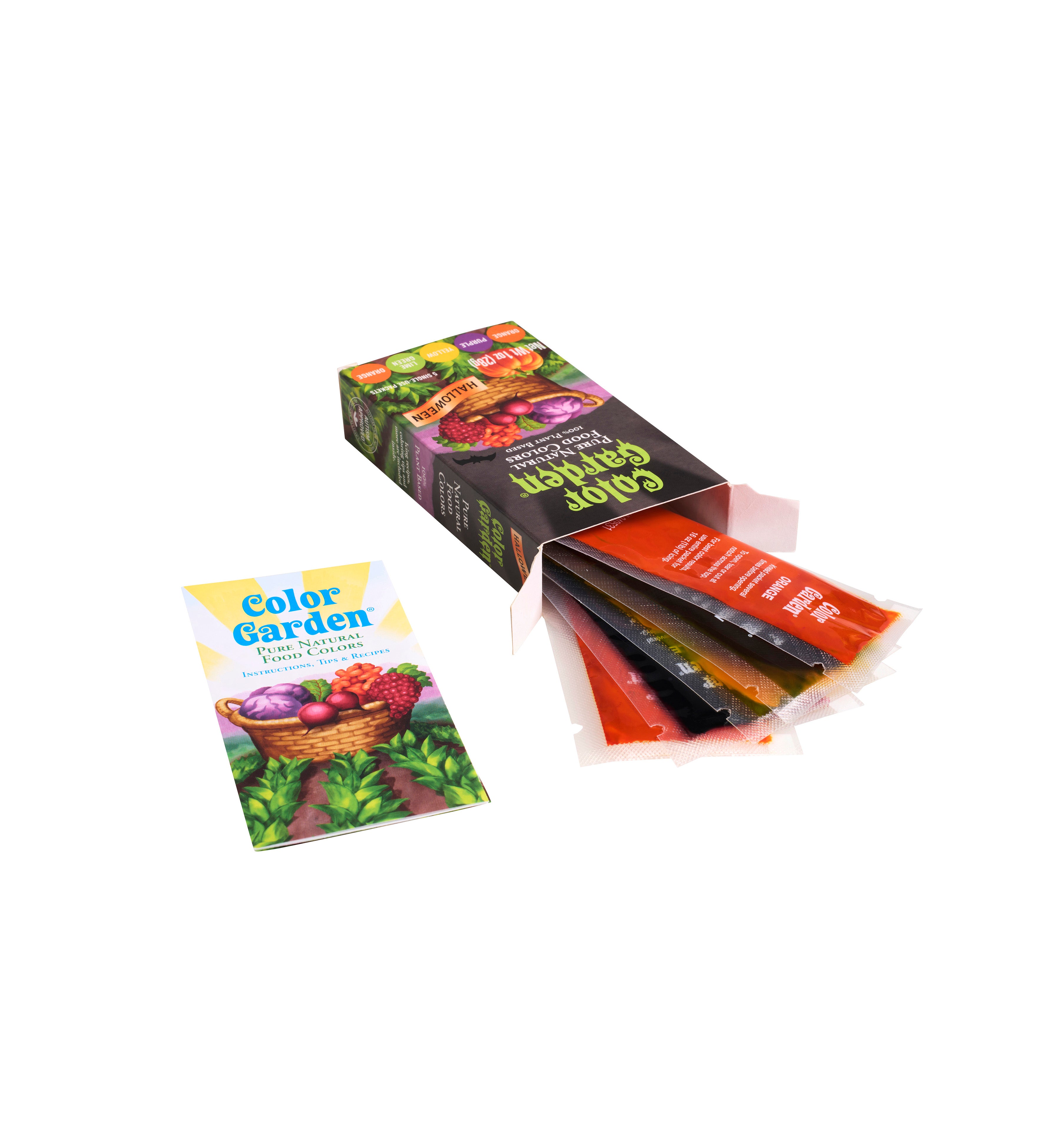open box of color garden halloween color