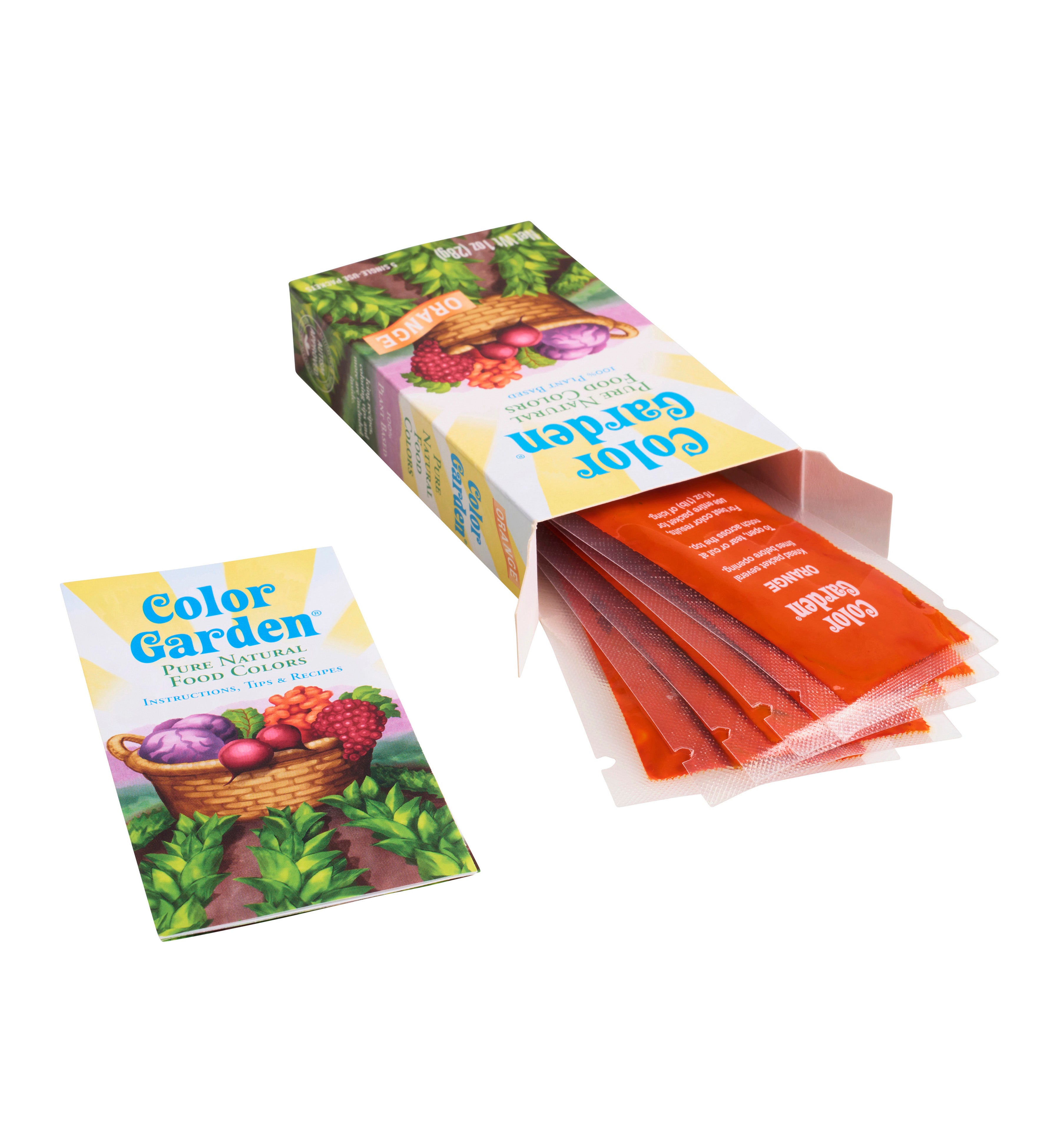 open box of color garden orange color