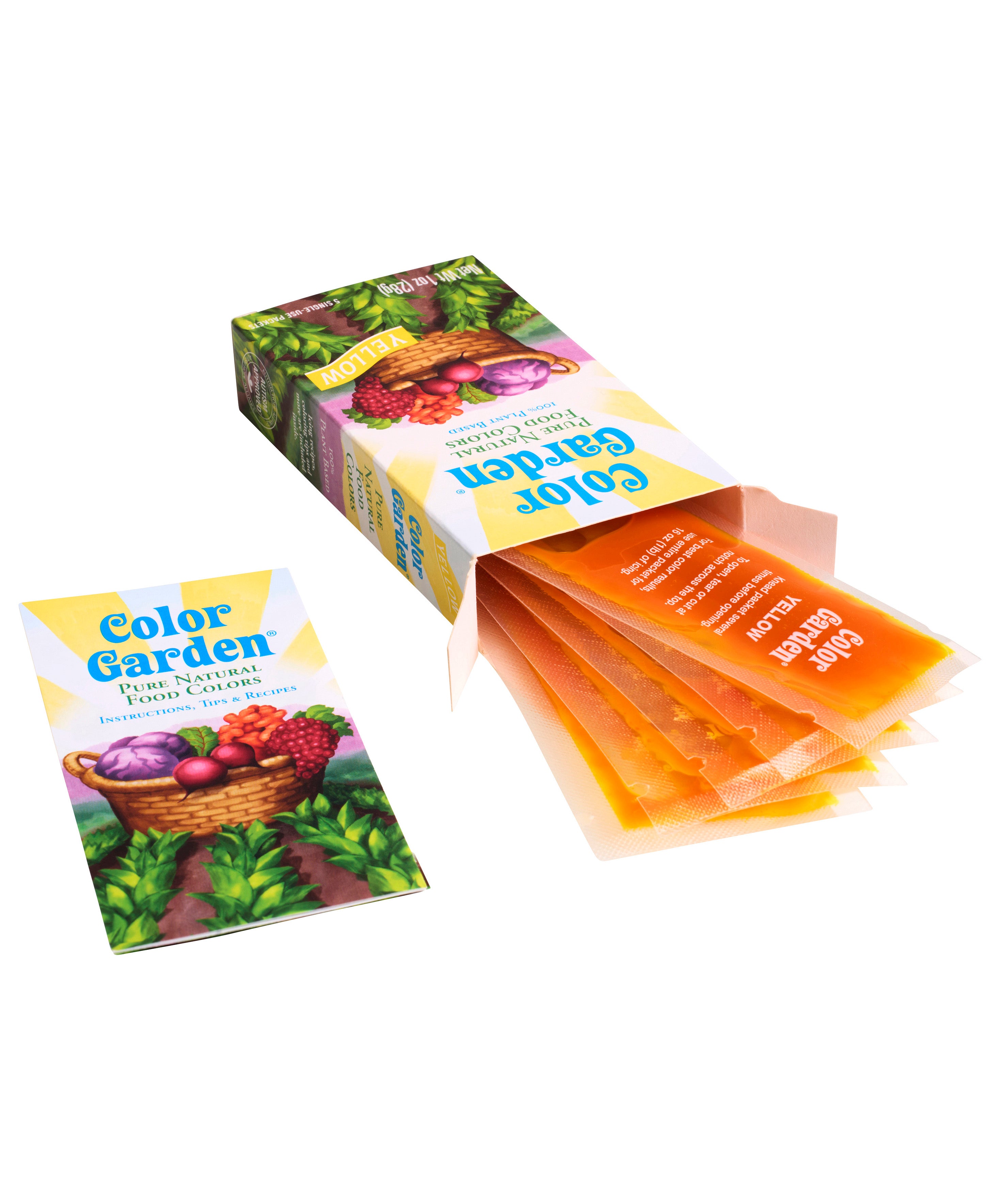 open box of color garden yellow color