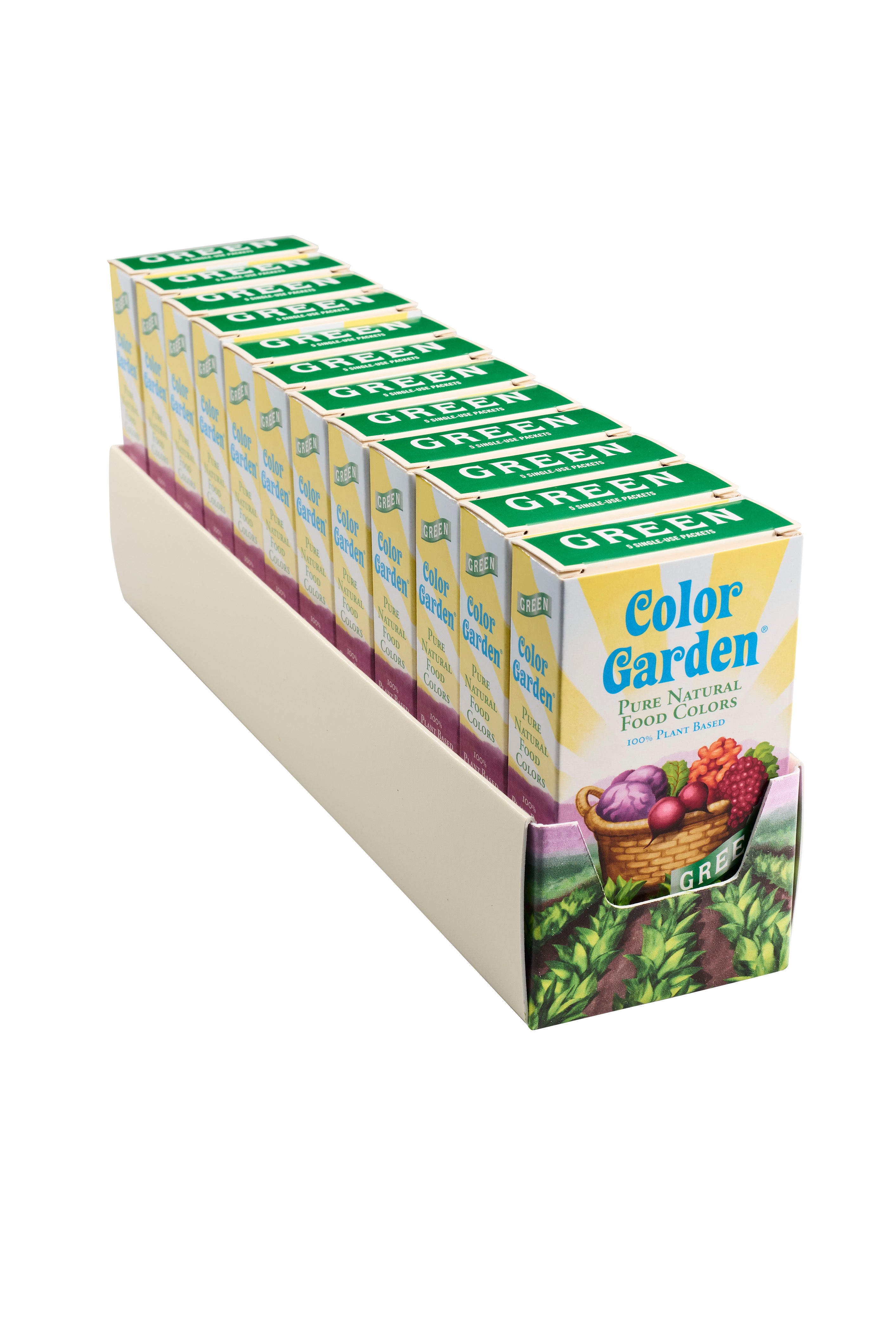 case of 12 Color Garden boxes of green color 