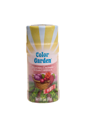 Natural Colored Sugar Crystals, Red, 3 oz